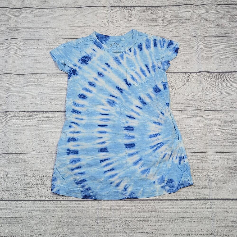 3 Primary Blue Tie-Dye Dress